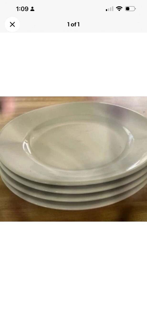 Milk color dinner plates set of 4